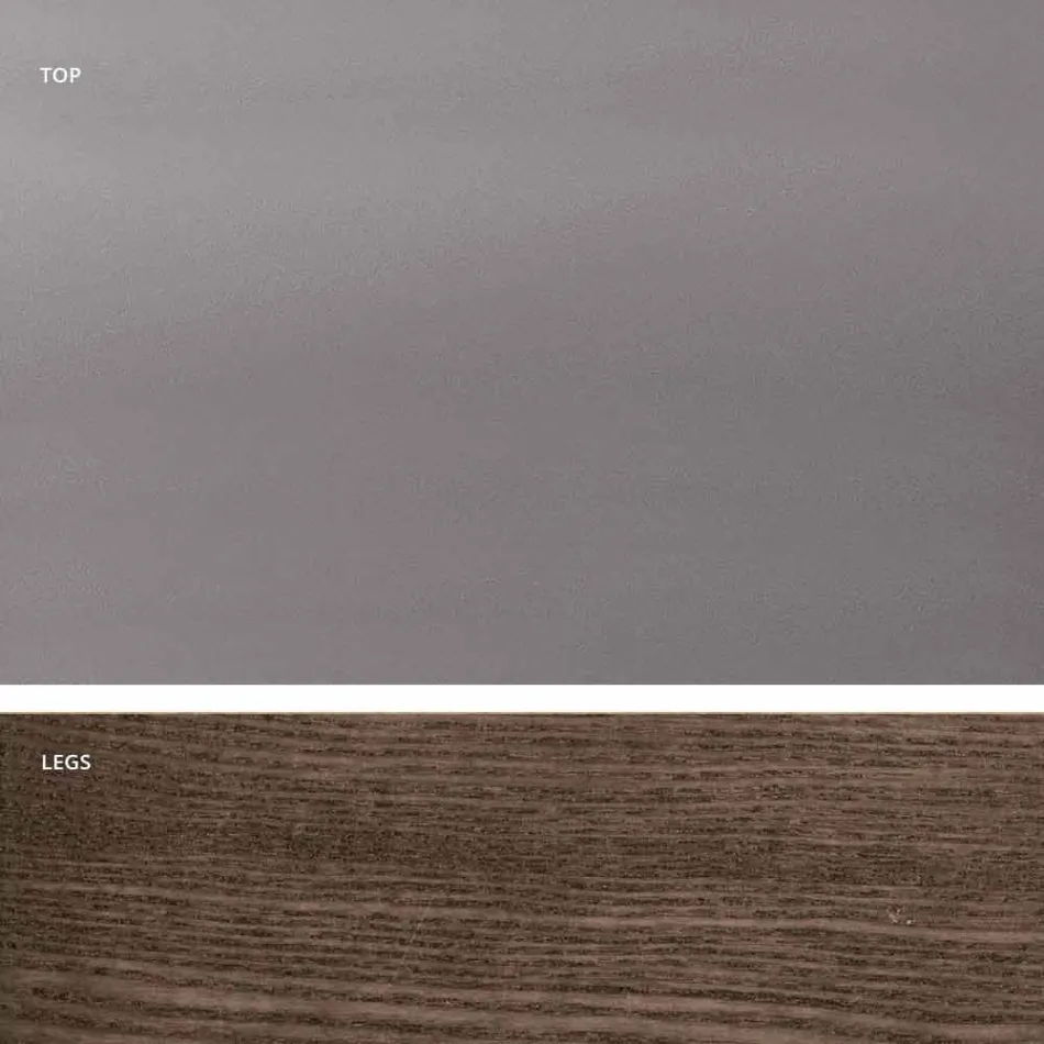 Dimitri masă de masă din sticlă afumată extensibilă din Italia Viadurini