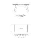 Masă de sufragerie modernă din sticlă realizată din Italia, Azad Viadurini