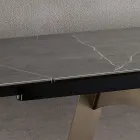 Masa de sufragerie extensibila din sticla ceramica si metal Made in Italy - Ania Viadurini