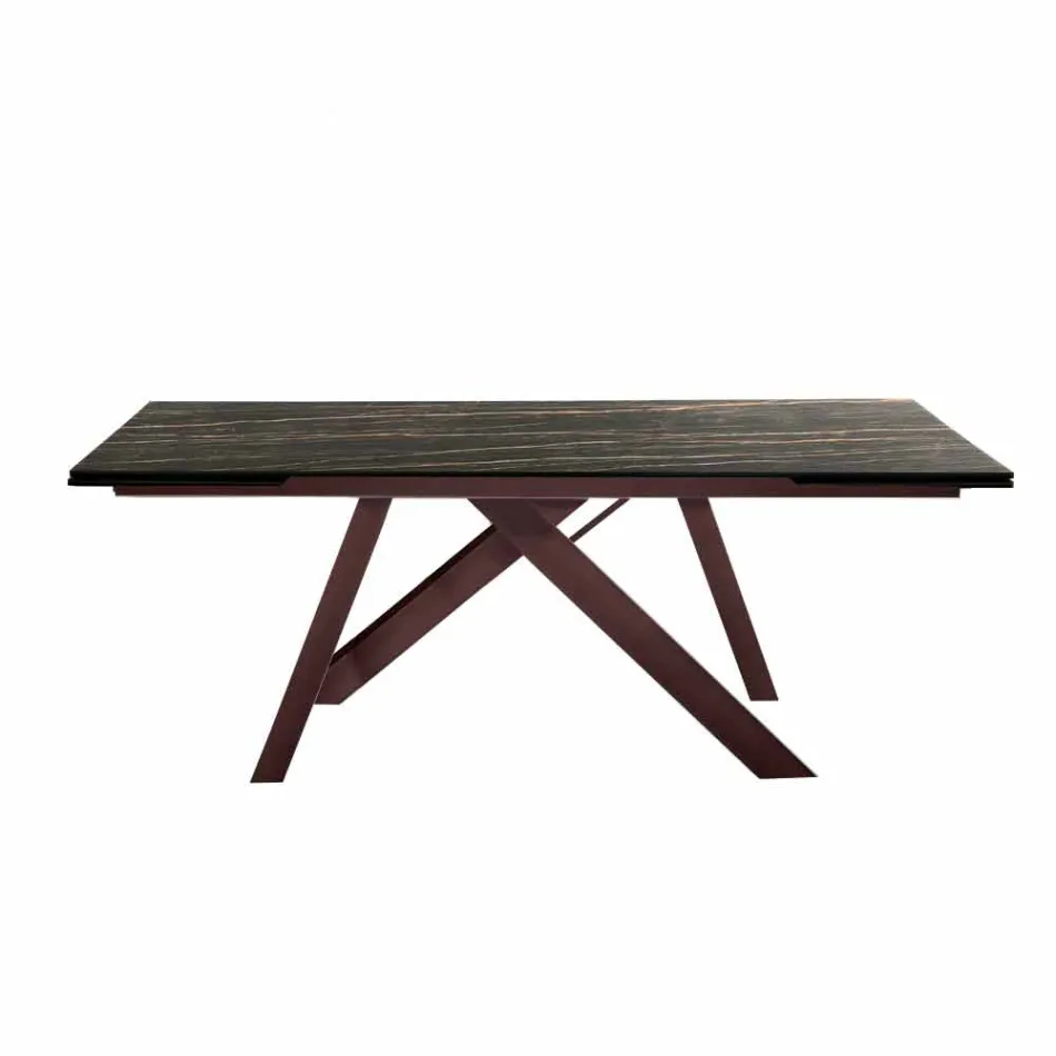 Masă extensibilă din sticlă ceramică din Italia, Wilmer Viadurini