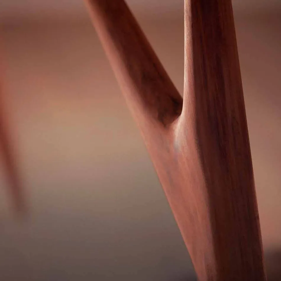 Masă de luat masa artizanală din Hpl și mahon solid Made in Italy - Stejar Viadurini