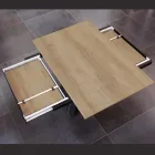 Masă de sufragerie care se extinde și se lărgește din melamină și metal - Devendra Viadurini