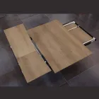 Masă de sufragerie care se extinde și se lărgește din melamină și metal - Devendra Viadurini