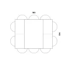 Masă de sufragerie care se extinde și se lărgește din melamină și metal - Devendra Viadurini