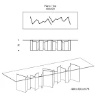 Masa de sufragerie cu baza si blat dreptunghiular din sticla Made in Italy - Thommy Viadurini
