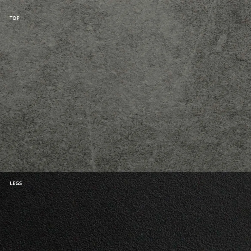 Masa de sufragerie cu blat de butoi din laminat HPL Made in Italy - Grotta Viadurini