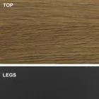 Masa de sufragerie cu blat in forma de butoi din laminat HPL Made in Italy - Settimmio Viadurini