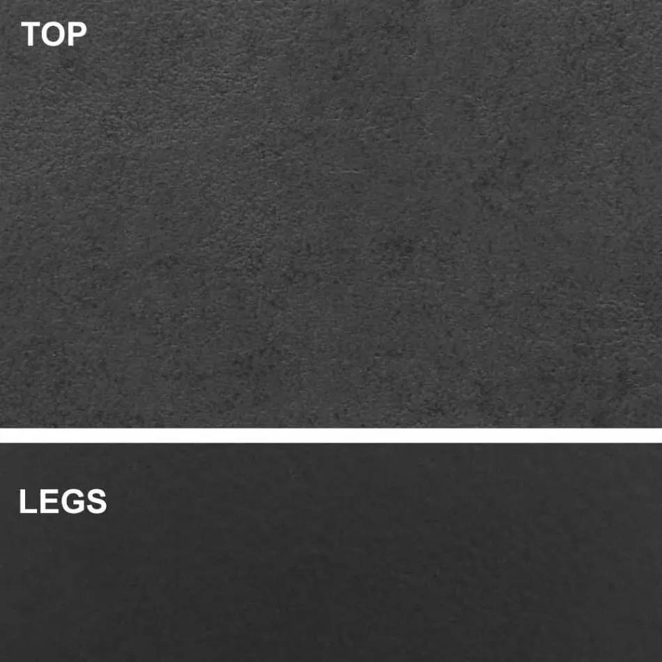 Masa de sufragerie cu blat in forma de butoi din laminat HPL Made in Italy - Settimmio Viadurini