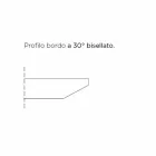 Masa de sufragerie cu blat in forma de butoi din laminat HPL Made in Italy - Settimmio Viadurini