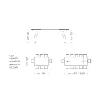 Masa de sufragerie cu blat extensibil din sticla Made in Italy - Antimo Viadurini