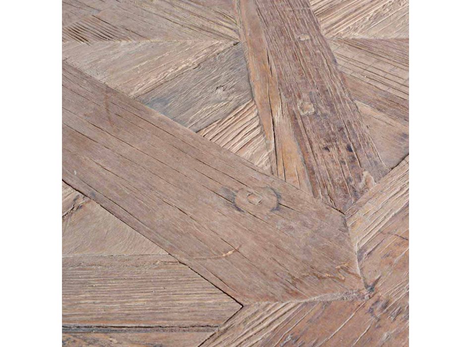 Masă de luat masa Homemotion cu blat și picioare din lemn de ulm - Ulm Viadurini