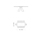 Masa de sufragerie cu blat Fenix si baza din otel Made in Italy - dalmata Viadurini