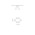 Masa de sufragerie cu blat Fenix si baza din otel Made in Italy - dalmata Viadurini