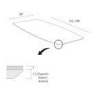 Masă de mese cu blat Hpl și bază metalică Made in Italy - Aresto Viadurini