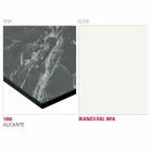 Masă de mese cu blat Hpl și bază metalică Made in Italy - Aresto Viadurini