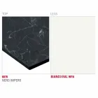 Masă de mese cu blat Hpl și bază metalică Made in Italy - Aresto Viadurini