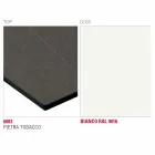 Masă de mese cu blat Hpl și bază metalică Made in Italy - Aresto Viadurini