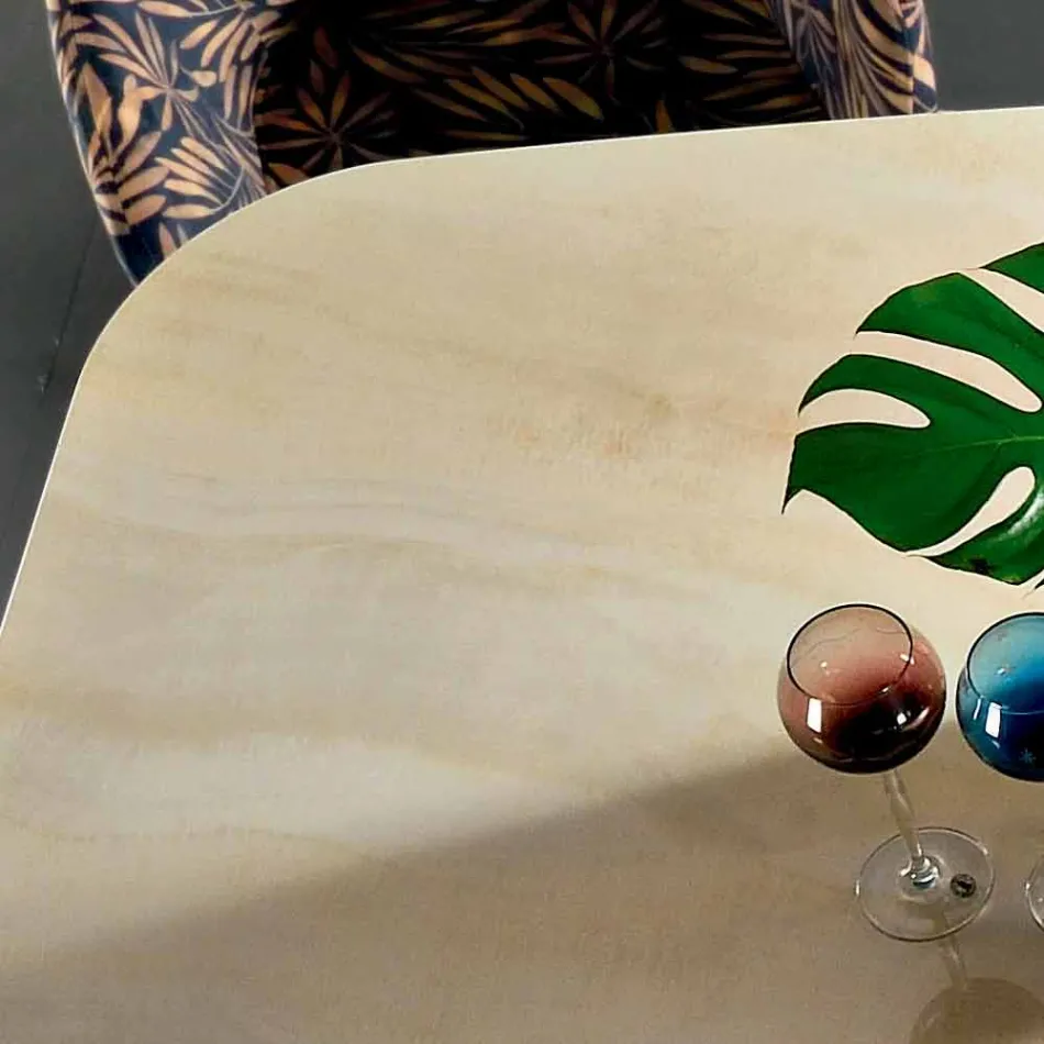 Masa de sufragerie cu blat din Hypermarble Fine Made in Italy - Settimmio Viadurini