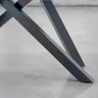 Masa de sufragerie cu blat din lemn furniruit Made in Italy - Settimmio Viadurini