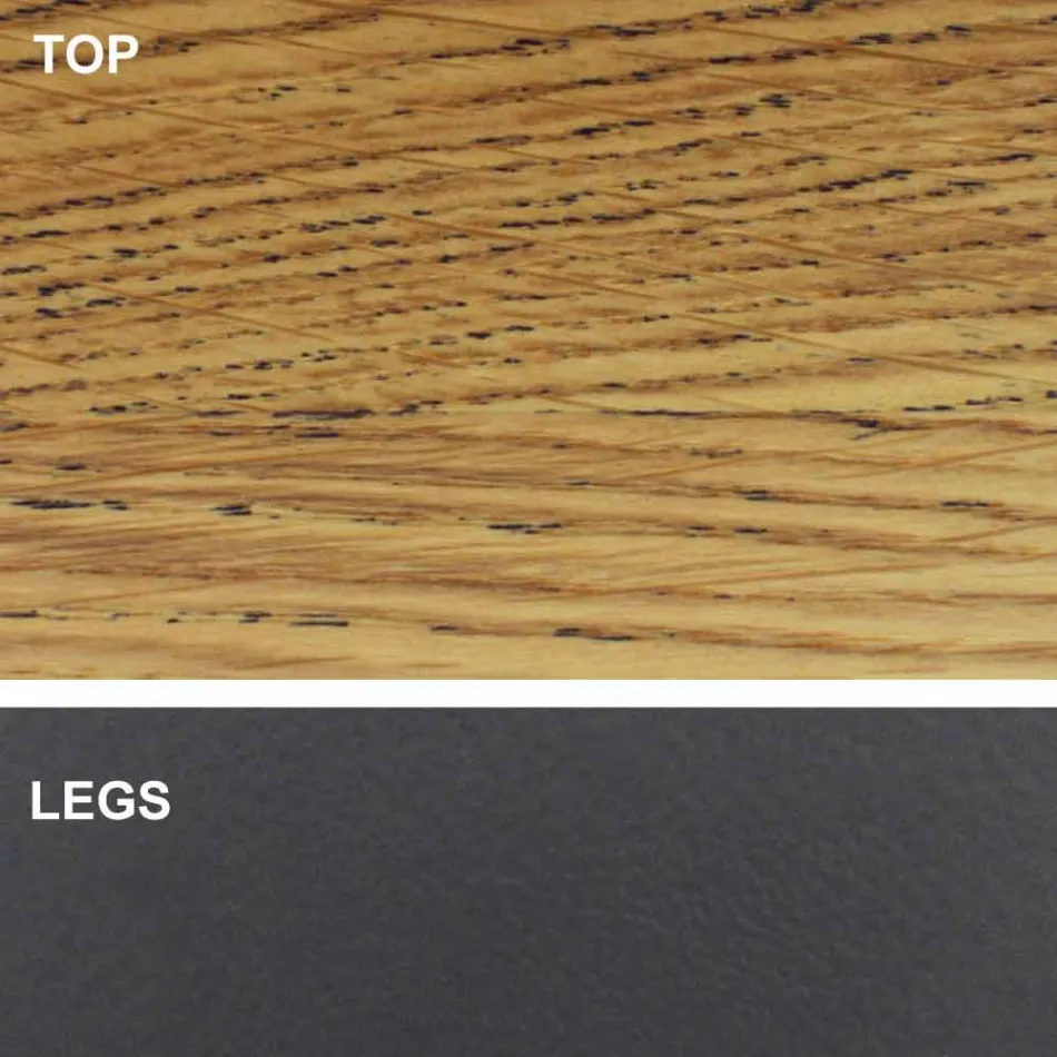 Masa de sufragerie cu blat din lemn furniruit Made in Italy - Settimmio Viadurini