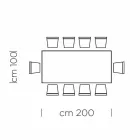 Masa de sufragerie cu blat din lemn furniruit Made in Italy - Settimmio Viadurini