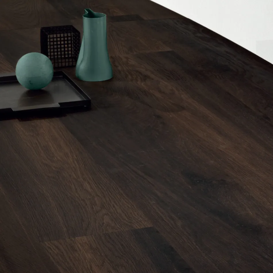 Masa de sufragerie cu blat furniruit de stejar Made in Italy - Antonino Viadurini