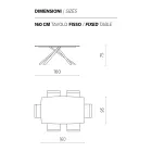 Masa de sufragerie cu blat din furnir de stejar Made in Italy - Antonino Viadurini