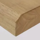 Masă de luat masa cu blat din lemn masiv și bază metalică - Ibisco Viadurini