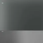 Masă de mese cu blat din sticlă afumată și bază metalică 4 dimensiuni - Speck Viadurini