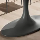 Masa de sufragerie de calitate cu blat din sticla lacuita Made in Italy - Brontolo Viadurini