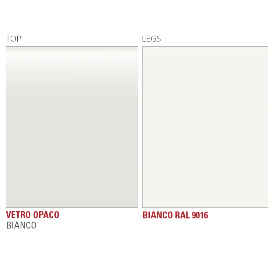 Masa de sufragerie de calitate cu blat din sticla lacuita Made in Italy - Brontolo Viadurini