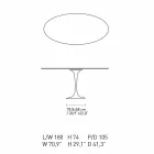 Masă de luat masa cu blat oval din marmură Made in Italy - Superb Viadurini