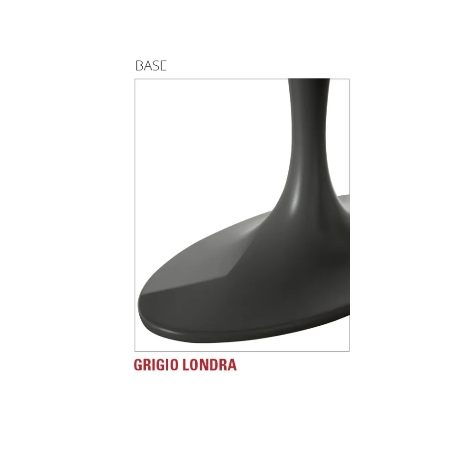 Masa de sufragerie cu blat oval din placaj Made in Italy - Brontolo Viadurini