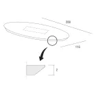 Masa de sufragerie cu blat oval din placaj Made in Italy - Brontolo Viadurini