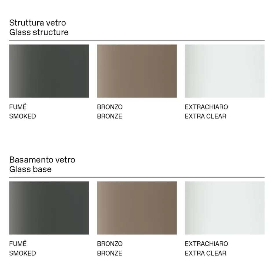 Masa de sufragerie cu blat patrat si baza din sticla Made in Italy - Tiseo Viadurini