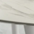 Masa de sufragerie cu blat rotund din Laminam Made in Italy - Lingotto Viadurini