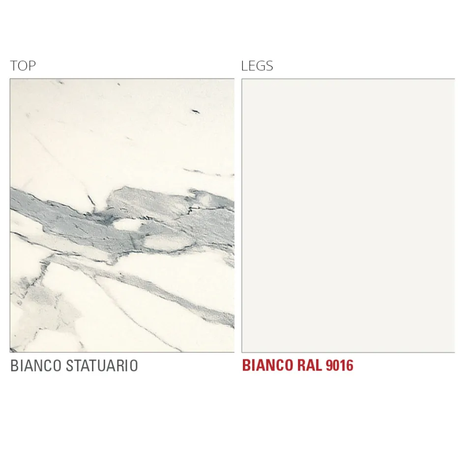 Masa de sufragerie cu blat rotund din Laminam Made in Italy - Lingotto Viadurini