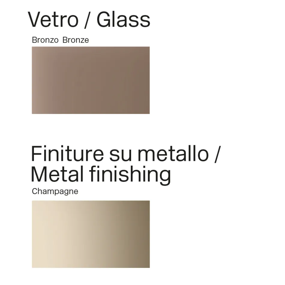 Masă de sufragerie Opalia 320 cm din sticlă și metal, fabricată în Italia Viadurini