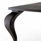 Masă de design de lux din lemn masiv, made in Italy, Subiect Viadurini