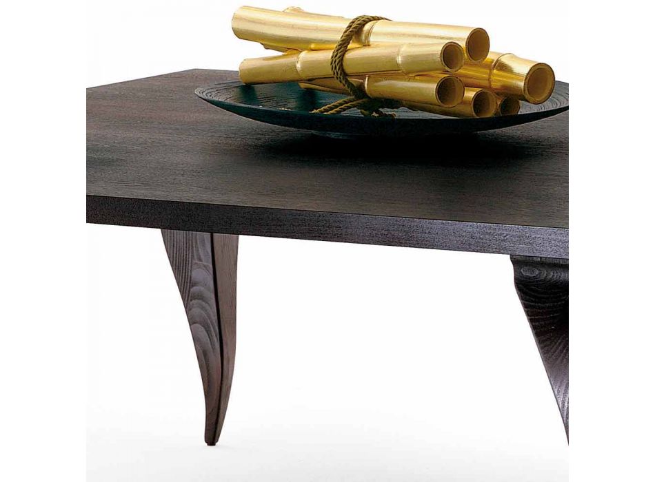 Masă de design de lux din lemn masiv, made in Italy, Subiect Viadurini