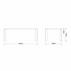 Design masa de masă în design natural de nuc, L200xP100cm, Yvonne Viadurini