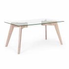 Masă de luat masa cu design modern Homemotion cu blat din sticlă - Piovra Viadurini