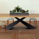 Masă de masă modernă cu design Elliot fabricată din lemn de stejar din Italia Viadurini
