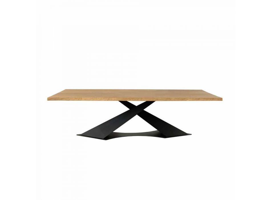 Masă de masă modernă cu design Elliot fabricată din lemn de stejar din Italia Viadurini