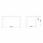 Design modern de masă din stejar solid, L160xP90cm, Loran Viadurini