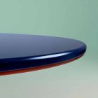 Masă ovală de design modern în MDF albastru și cupru Fabricat în Italia - Oku Viadurini