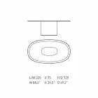 Masă ovală de design modern în MDF albastru și cupru Fabricat în Italia - Oku Viadurini