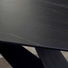 Masă de masă design din ceramică Portoro Effect și metal mat - Falcon Viadurini