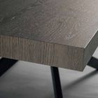 Design mese de masă din stejar și metal fabricate în Italia Oncino Viadurini
