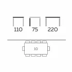 Masă de masă de design în sticlă afumată și frasin uleiat Made in Italy - Croma Viadurini